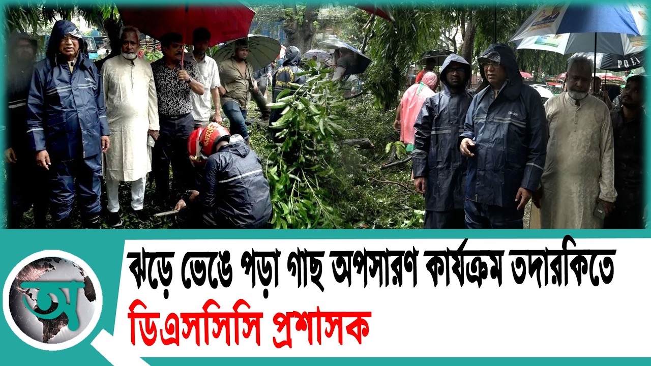ঝড়ে ভেঙে পড়া গাছ অপসারণ কার্যক্রম তদারকিতে ডিএসসিসি প্রশাসক | Abdus Salam