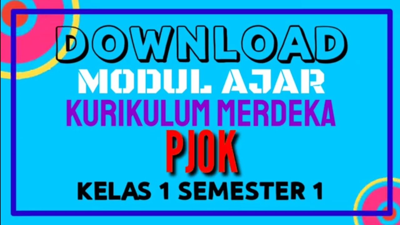 DOWNLOAD Modul Ajar PJOK Kelas 1 YouTube