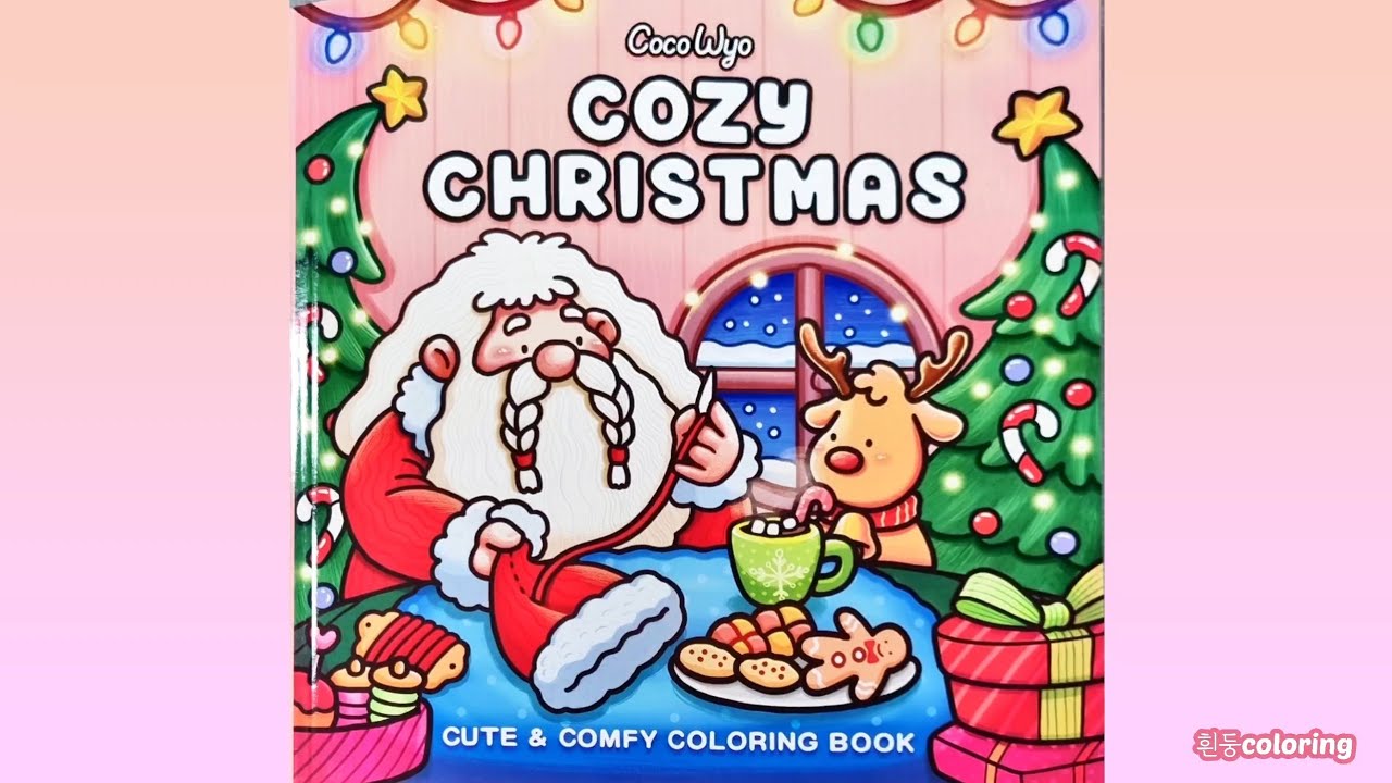 COZY CHRISTMAS coloring book by coco wyo flip through - YouTube