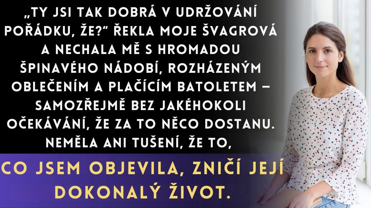 „Ty jsi skvělá na úklid, že?“ řekla moje švagrová, aniž tušila, že držím tajemství, které může zniči