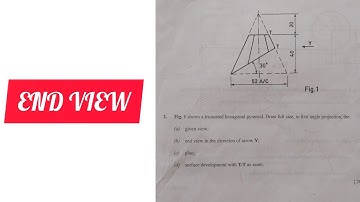 END ELEVATION - HEXAGONAL PYRAMID - WAEC 2020 in | Technical drawing