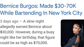 BERNICE BURGOS WAS MAKING $30000 TO $70000 A NIGHT AS A BARTENDER #LONDONBALLOUTV #joebudden #nyc