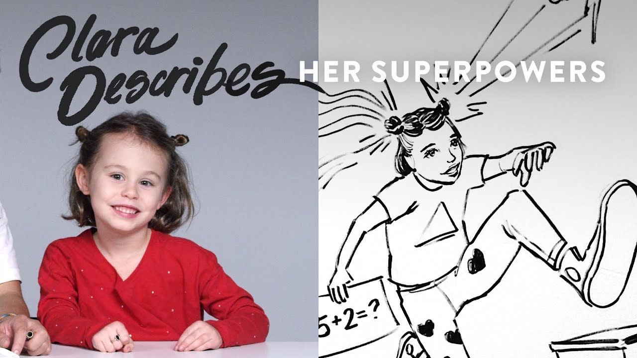 Clara Describes Her Superpowers to Koji the Illustrator Kids Describe