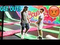 KICKED OUT OF A TRAMPOLINE PARK!