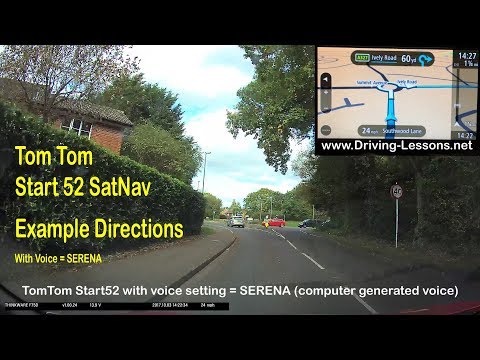 SatNav - How does the TomTom Start 52 give directions? (example 2 - computer generated voice SERENA)