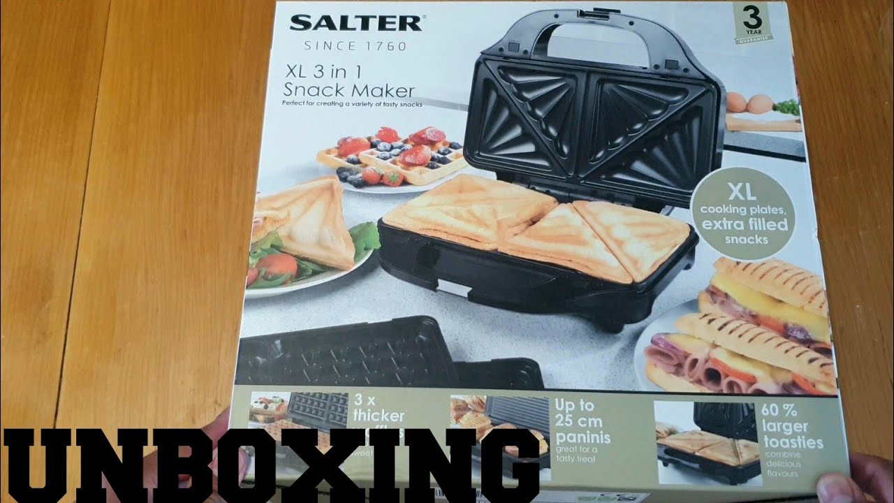 Salter XL 3 in 1 Snack Maker Unboxing In 2020 