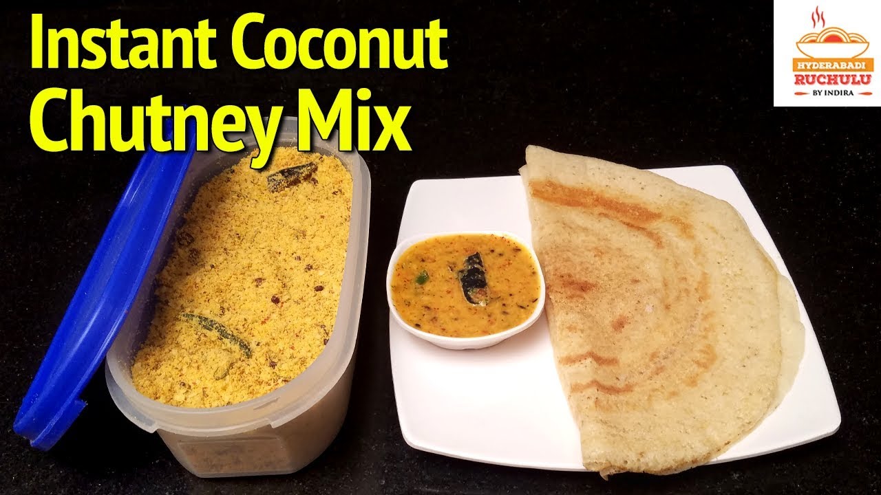 Instant Coconut Chutney Mix | Instant Chutney Mix | How to make Instant Chutney | Cooking Tips Hacks | Hyderabadi Ruchulu