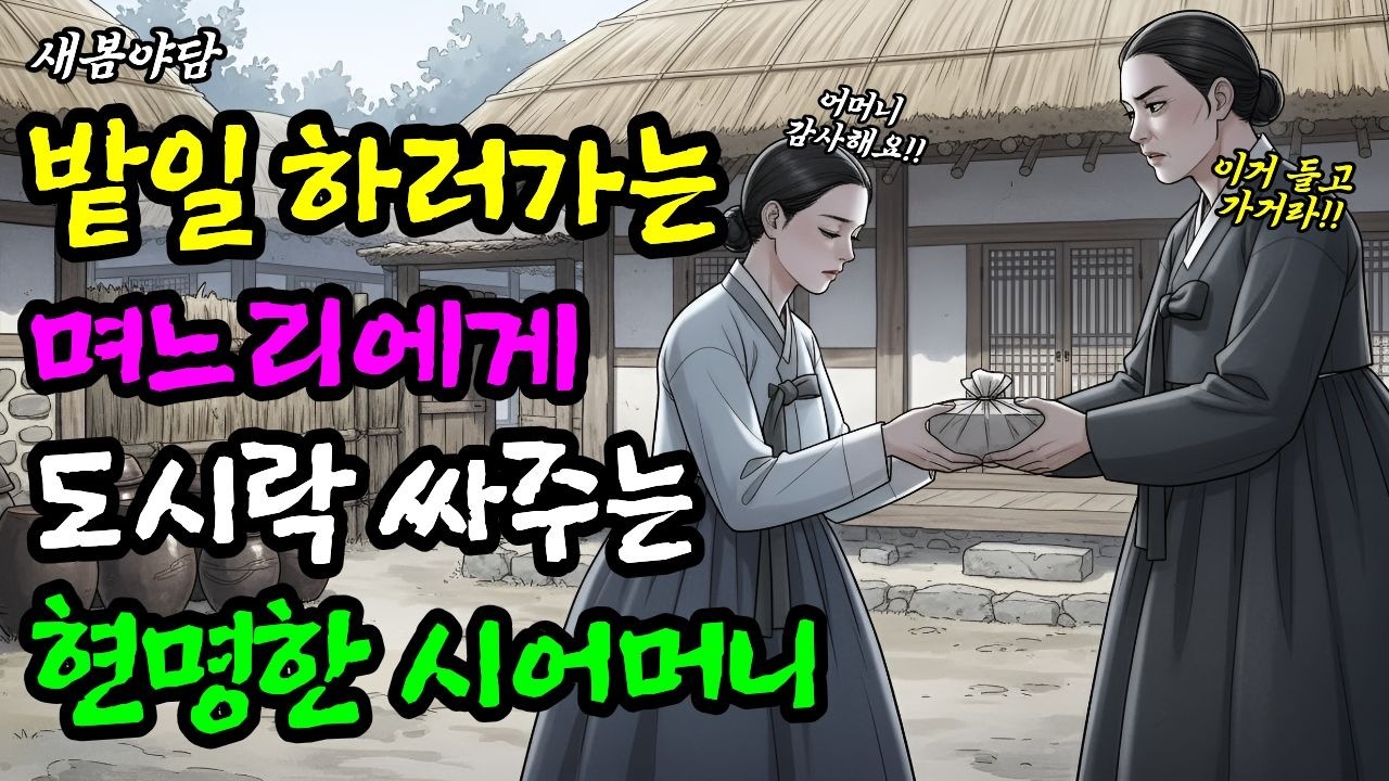며느리에게 도시락 싸들고 밭으로 나가는 지혜로운 시어머니ㅣ 야담·민담·전설·설화·옛날이야기