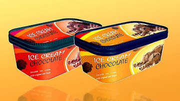 Ice cream  Packaging Design -CoralDrow Tutorial