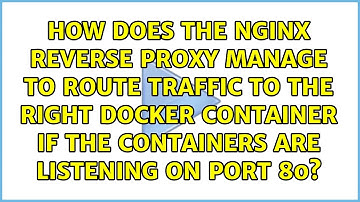 How does the Nginx reverse proxy manage to route traffic to the right docker container if the...