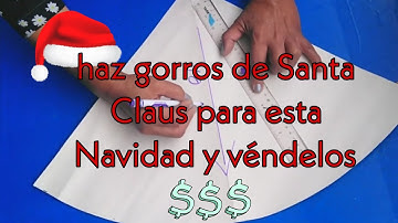 Cómo hacer gorros de Santa Claus en tela de polar  para vender Diy  muy fácil #ideadenegocio