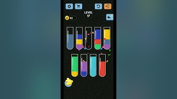 Water Color Sort Level 17 Walkthrough Solution iOS/Android | user help | #shorts