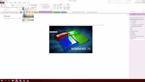 Inserting Pictures in OneNote