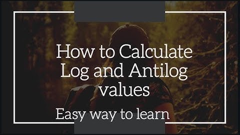 How to check Log in Geometric Mean from Log Table