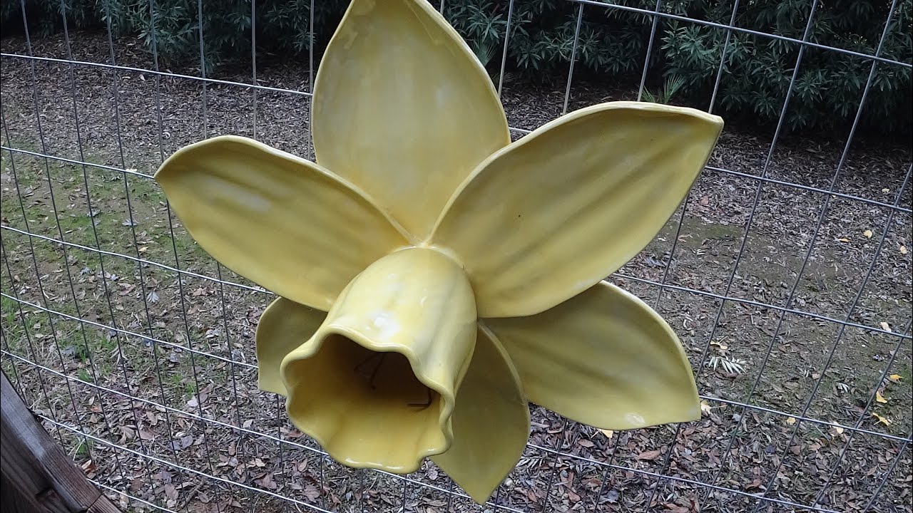 Making Ceramic Yard Art Large Flower YouTube