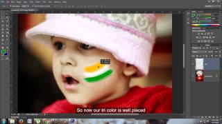 Indian Republic Day Special "Flag on face" PS tutorial screenshot 4