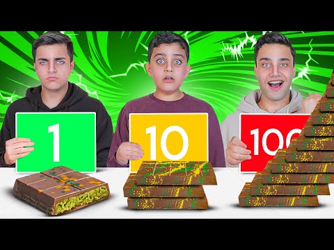 تحدي 100 طبقة من الأكل شوكولاتة دبي صدمتنا