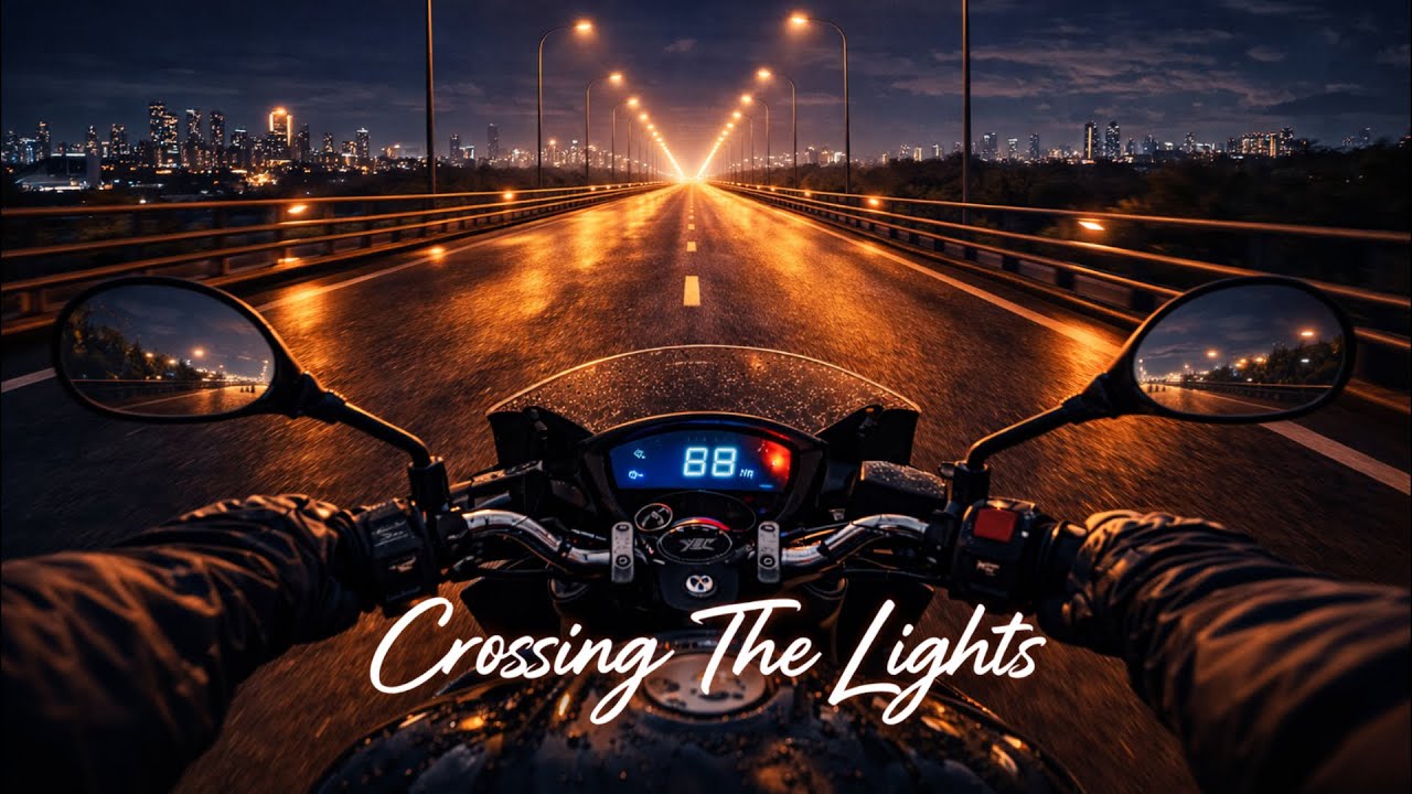 POV Night Ride Home |Crossing The Lights|Flamenco Guitar Chill