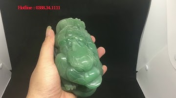 Cóc Ngậm Tiền ( Thiềm Thừ )  Đá Thạch Anh Xanh Tự Nhiên