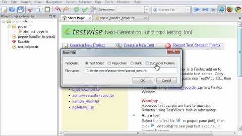 Web Test Automation - handling popup windows