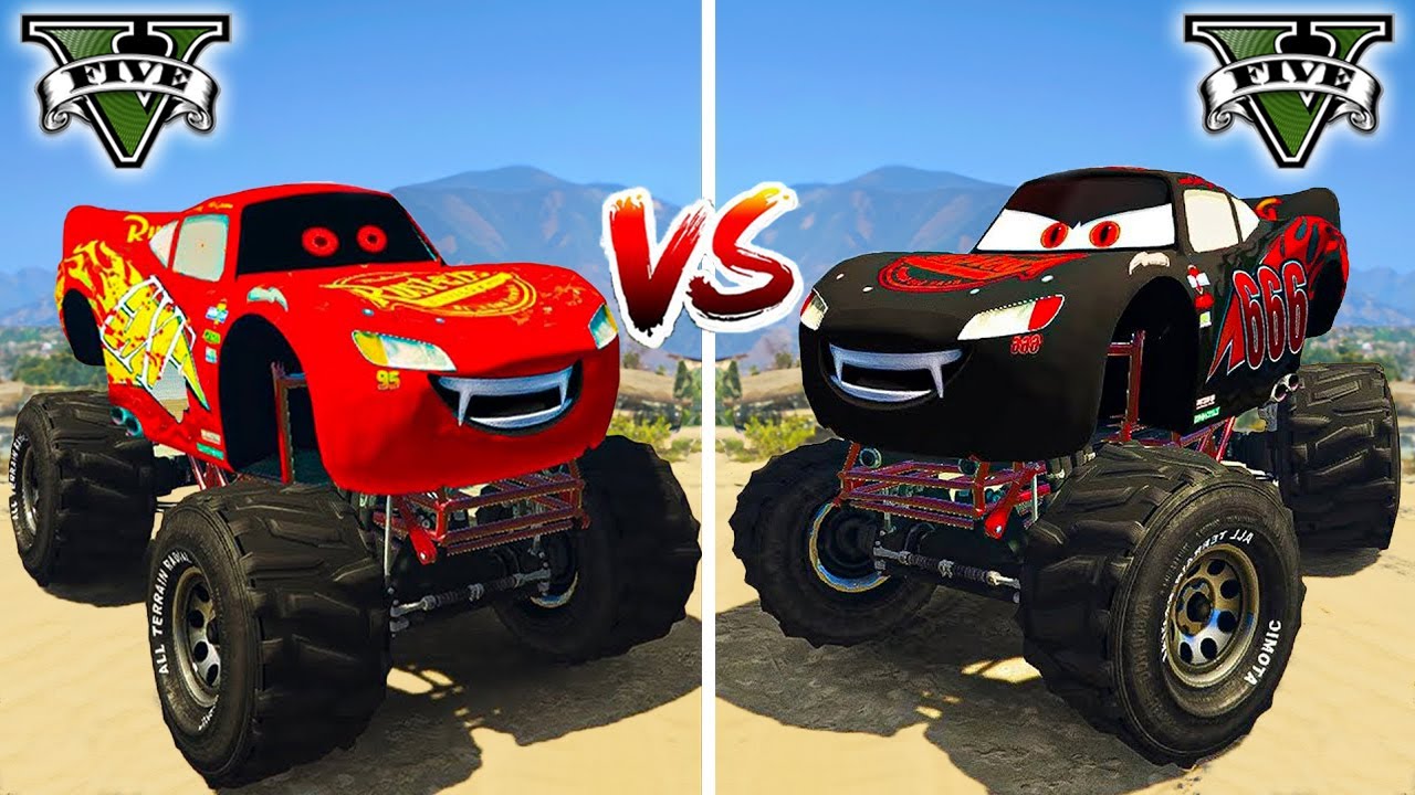 Monster Truck Lightning McQueen.EXE vs Monster Truck Evil McQueen ...