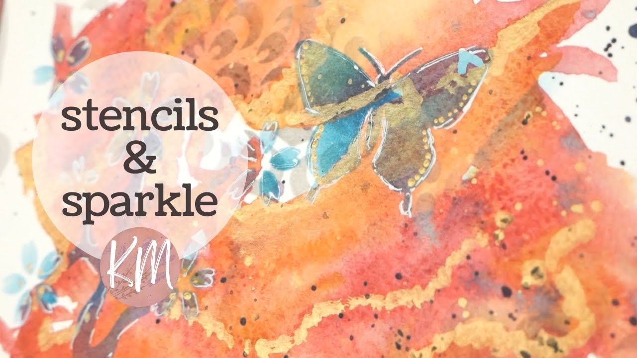 Fun Abstract Watercolor Painting for Beginners Using Butterfly Stencils ...