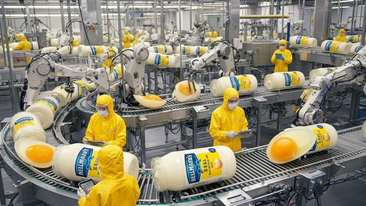 How Mayonnaise is Made: How Hellmann's Real Mayonnaise is made in Factory (Full Process)🏭