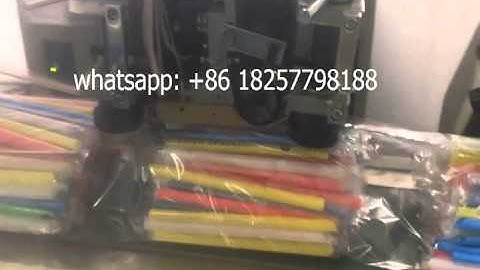 new model automatic high speed drinking straw wrapping machine