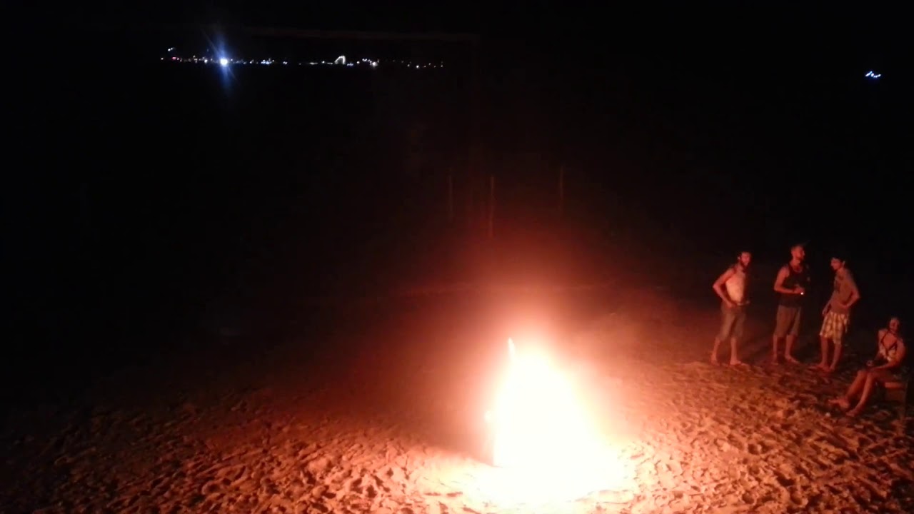 cat ong island 2022 Update Night bornfire on Cat Ong island, Halong bay