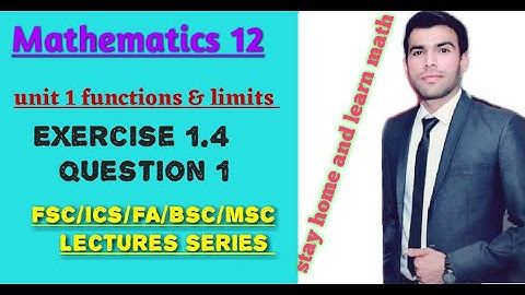 F.SC PART 2 MATH.CHAPTER  1, EXERCISE 1.4, Question 1 in hindi/urdu Lecture  50