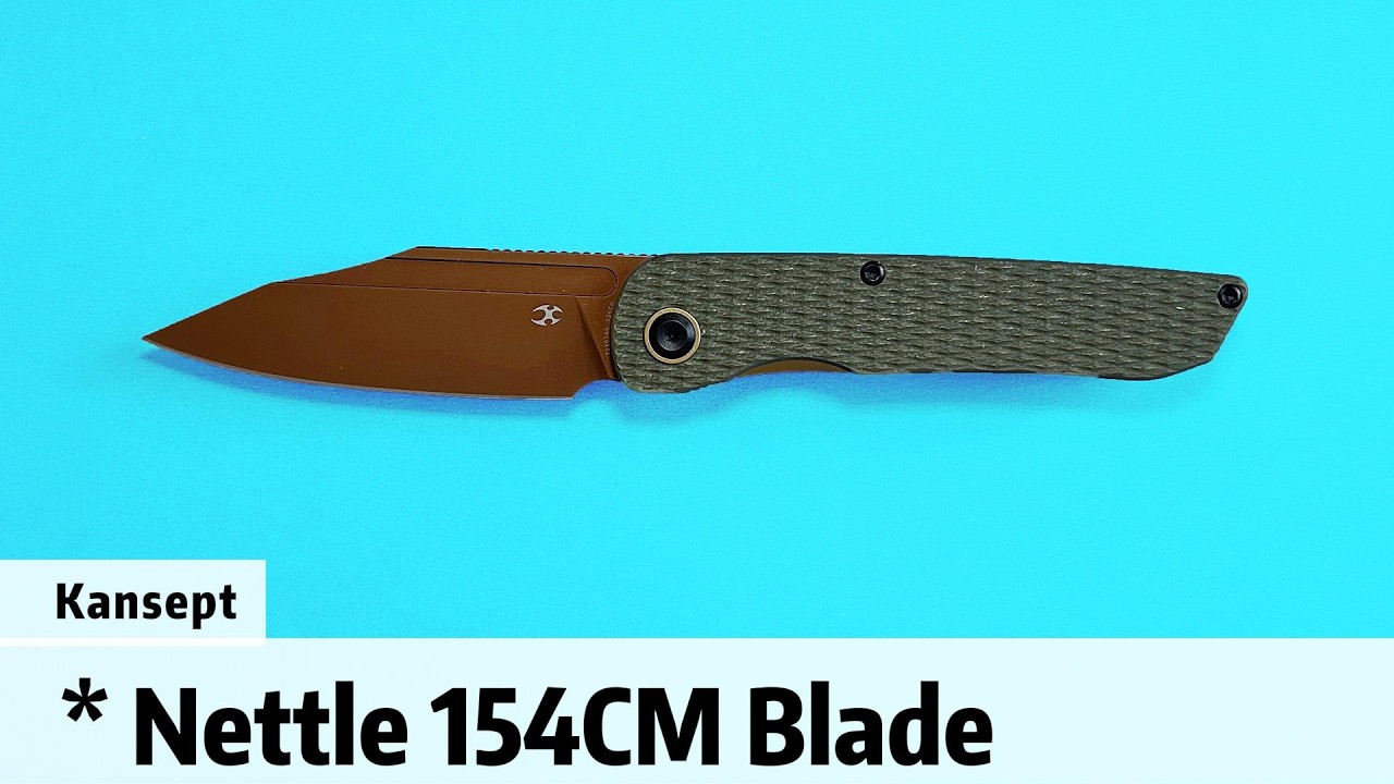 Kansept Nettle 154CM Blade Olive Green G10 with Diamond Pattern Handle Liner Lock Folding Knife#edc