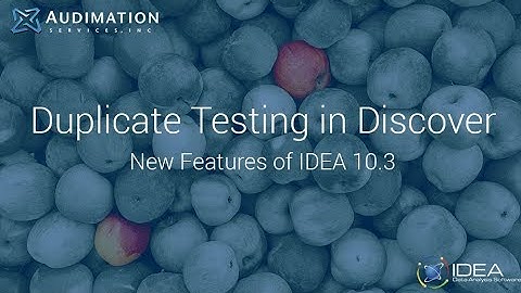 Duplicate Testing in Discover