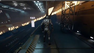 UE4 4.21 VXGI 2  realtime scifi scene play test