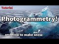 Creating cg snow clumps with flour and photogrammetry