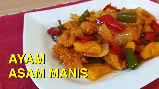 Resep ayam goreng saus asam manis mudah ||Easy sweet and sour souce fried chicken recipe