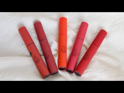 Swatch + Review 3CE VELVET LIP TINT 2019 | LAN ANH ♡