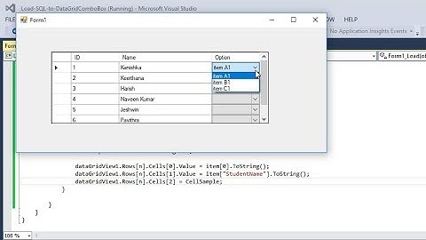 C# Load SQL to DataGridViewComboBox