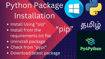 Python package installation  | pip install Tamil | pip installation in windows | pip windows Tamil