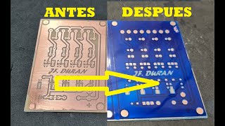 COMO APLICAR MASCARA ANTISOLDER UV EN PCB, METODO CASERO.