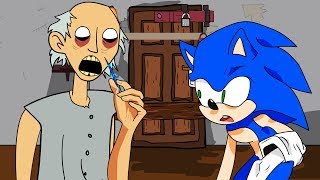GRANNY THE HORROR GAME ANIMATION #18 : SONIC THE HEDGEHOG and The Scary Granny