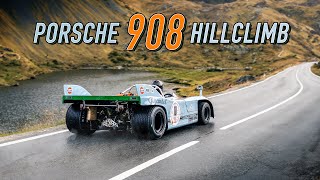 Onboard: Porsche 908-3 racing Swiss mountain pass - HQ engine sound
