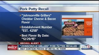 RECALL: Metal pieces found in Johnsonville pork sausage patties