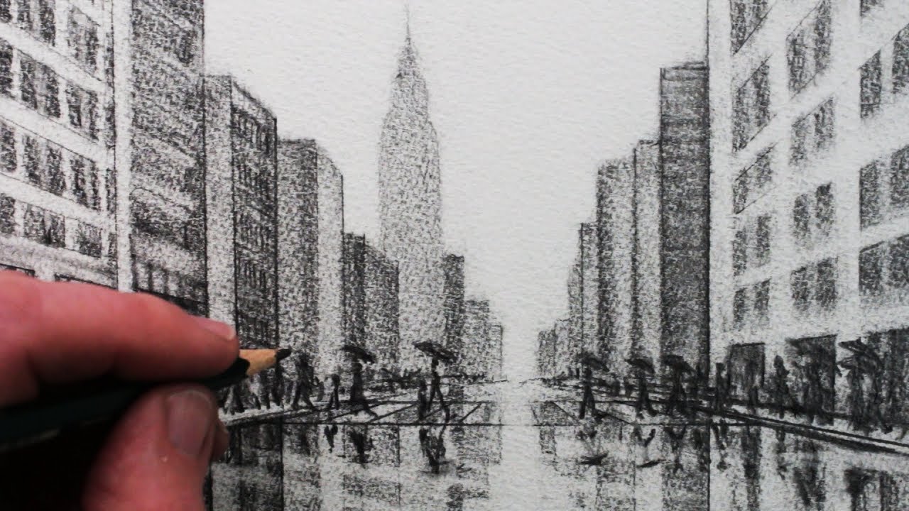 Free Hand Sketch Of New York City Skyline With Statue Of Liberty  Illustration 69093351 - Megapixl