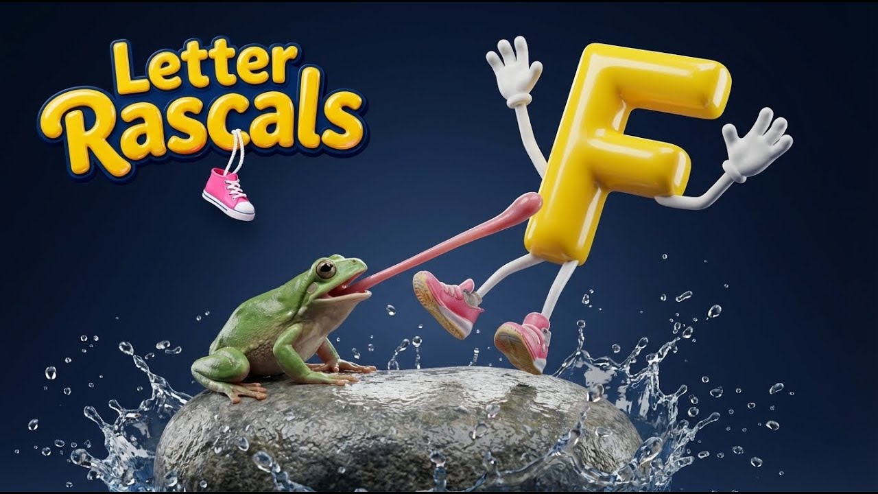 F — это лягушка 🌊 Изучаем фонетику с помощью буквы F | 3D-анимационная песня для детей