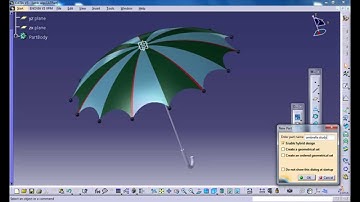 Catia V5 Tutorial|How to Design an Umbrella P1|Product Design Engineering Beginner