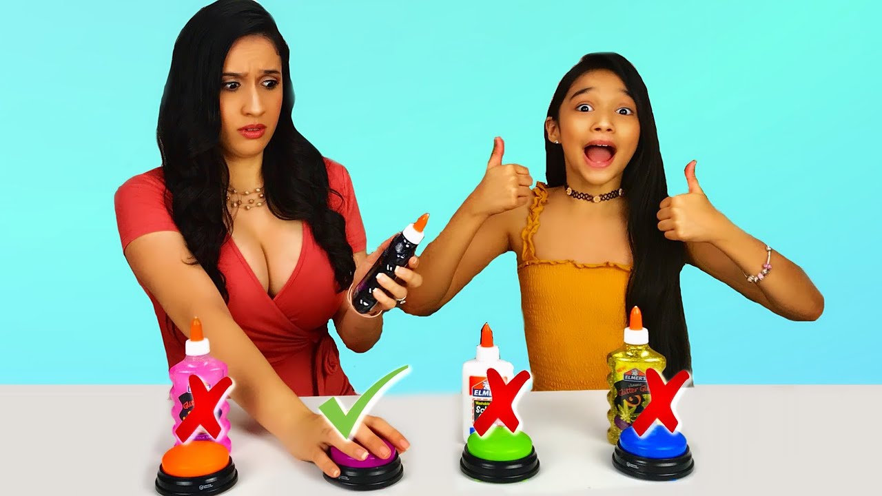 DONT Push the Wrong Button Slime Challenge Buttons pick our Slime Ingredients
