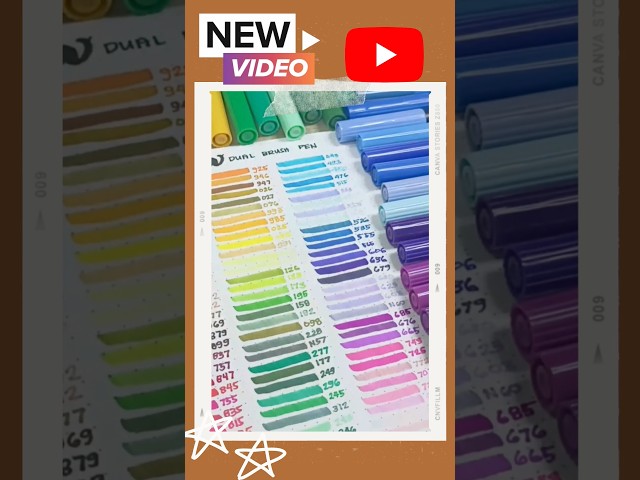 🌈SWATCHING ALL MY BRUSH PEN COLLECTIONS-teaser class=