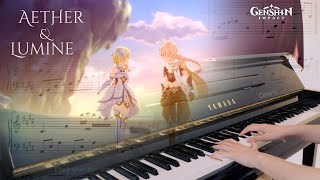 Aether and Lumine meet again cutscene BGM - instrumental version | Genshin Impact