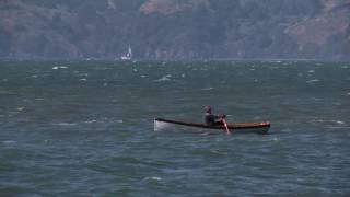 Man on a boat with good music