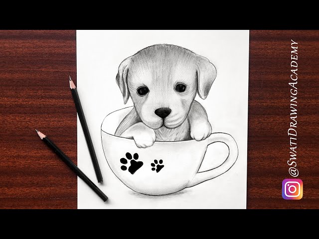 How To Draw A Puppy Heart, Step by Step, Drawing Guide, by Dawn - DragoArt